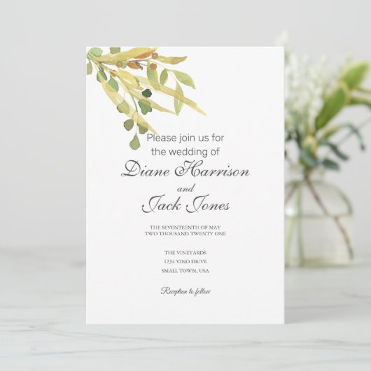 Uitnodiging tot gouden bruiloft (Staand voorkant)