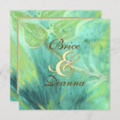 Uitnodiging tot gouden bruiloft in het regenwoud (Voorkant / Achterkant)