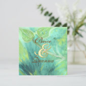 Uitnodiging tot gouden bruiloft in het regenwoud (Staand voorkant)