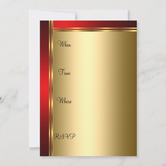 Uitnodiging tot Gouden en Rode Dag Partij (Achterkant)