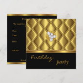 Uitnodiging tot gouden Tegel Trim legant voor Blac (Voorkant / Achterkant)