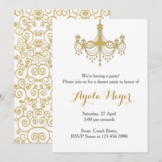 Uitnodiging tot goudhandelaarster (Voorkant / Achterkant)