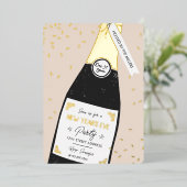 Uitnodiging tot goudkoorts in nieuwjaarsfeest (Staand Voorkant)