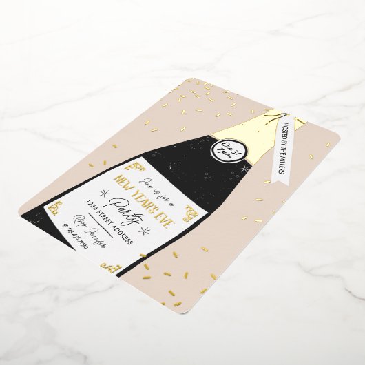 Uitnodiging tot goudkoorts in nieuwjaarsfeest (Gedraaid)