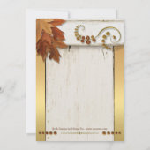 Uitnodiging tot goudkoorts na het huwelijk (Achterkant)