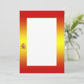 Uitnodiging tot gradiënt Spaanse vlag (Staand voorkant)
