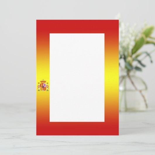 Uitnodiging tot gradiënt Spaanse vlag (Staand voorkant)