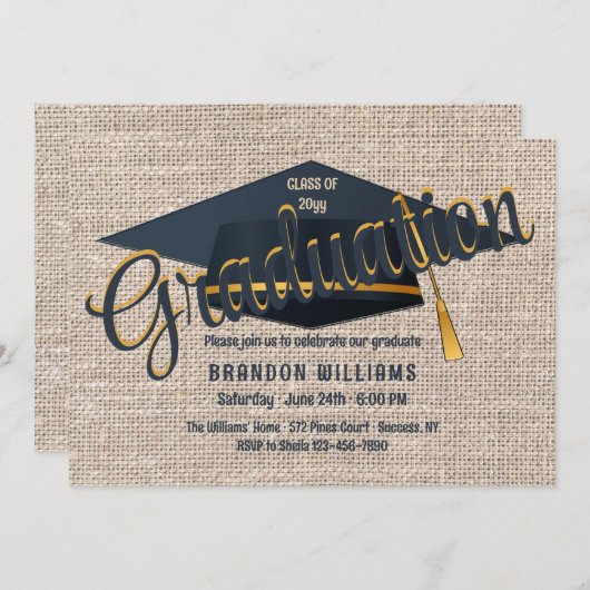 Uitnodiging tot graduatie (Voorkant / Achterkant)