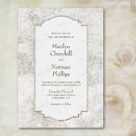 Uitnodiging tot  grijze Stone Wedding