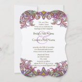 Uitnodiging tot groen en roze huwelijk (Voorkant)