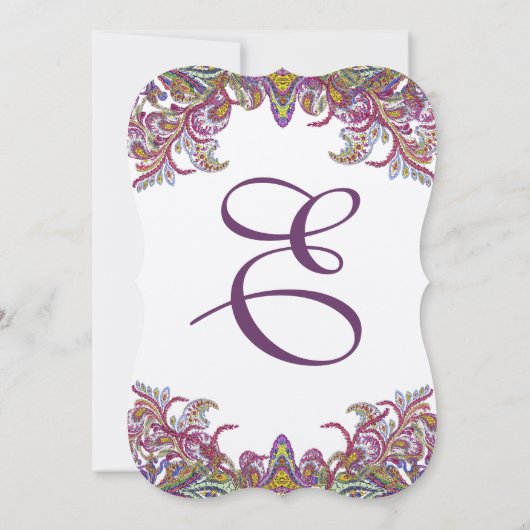 Uitnodiging tot groen en roze huwelijk (Achterkant)