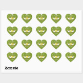 Uitnodiging tot groene Ierse Heart Shape Wedding Hart Sticker (Vel)