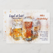 Uitnodiging tot groot glas (Voorkant / Achterkant)