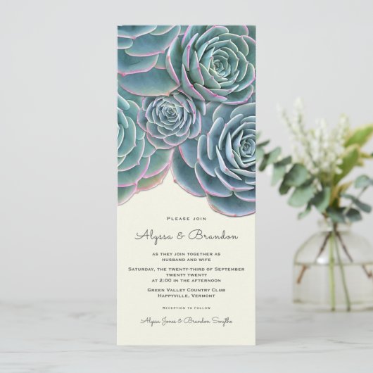 Uitnodiging tot groot succes over lange bruiloft (Staand voorkant)