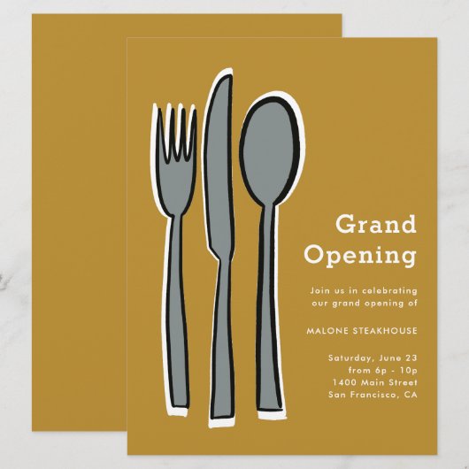 Uitnodiging tot grote opening (Voorkant / Achterkant)