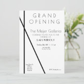 Uitnodiging tot grote opening van hedendaagse gale (Staand voorkant)