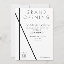 Uitnodiging tot grote opening van hedendaagse gale