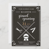 Uitnodiging tot grote opening voor Barber Shop (Voorkant)