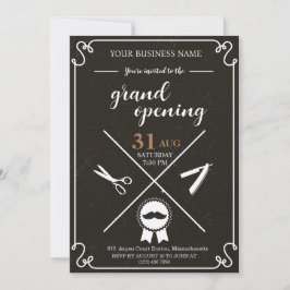 Uitnodiging tot grote opening voor Barber Shop