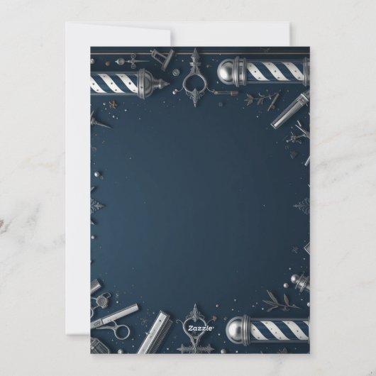 Uitnodiging tot grote opening voor Barber Shop (Achterkant)