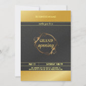 Uitnodiging tot grote opening voor Black and Gold  (Voorkant)