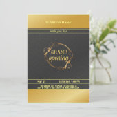 Uitnodiging tot grote opening voor Black and Gold  (Staand voorkant)