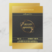 Uitnodiging tot grote opening voor Black and Gold (Voorkant / Achterkant)