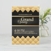 Uitnodiging tot grote opening voor Black and Gold (Staand voorkant)