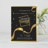 Uitnodiging tot grote opening voor Black and Gold  (Staand voorkant)