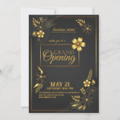 Uitnodiging tot grote opening voor Black and Gold  (Voorkant)