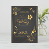 Uitnodiging tot grote opening voor Black and Gold  (Staand voorkant)