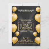 Uitnodiging tot grote opening voor Black and Gold  (Voorkant)