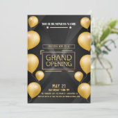 Uitnodiging tot grote opening voor Black and Gold  (Staand voorkant)