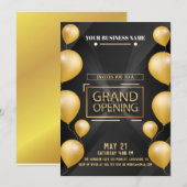 Uitnodiging tot grote opening voor Black and Gold  (Voorkant / Achterkant)