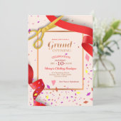 Uitnodiging tot grote openingsgebeurtenis (Staand voorkant)