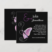 Uitnodiging tot hedendaagse Butterfly Weddenschapp (Voorkant / Achterkant)