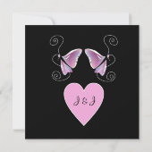 Uitnodiging tot hedendaagse Butterfly Weddenschapp (Achterkant)