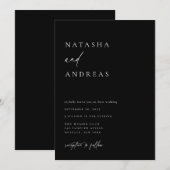 Uitnodiging tot hedendaagse chic Wedding (Voorkant / Achterkant)