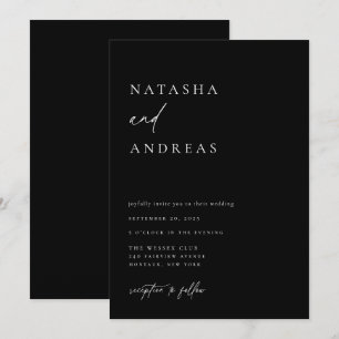 Uitnodiging tot hedendaagse chic Wedding