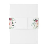 Uitnodiging tot hedendaagse eucalyptus Floral Wedd Uitnodigingen Wikkel (Achterkant Voorbeeld)