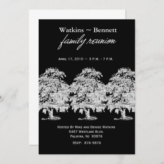 Uitnodiging tot hedendaagse gezinshereniging (Voorkant / Achterkant)