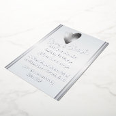 Uitnodiging tot hedendaagse heart Silver Foil Wedd (Gedraaid)