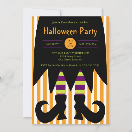 Uitnodiging tot heek van Halloween Party (Voorkant)