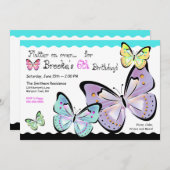 Uitnodiging tot heldere en mooie vlinder (Voorkant / Achterkant)
