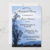 Uitnodiging tot herdenking van de Blue Mountain Fu (Voorkant)