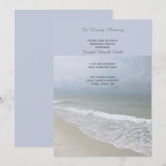 Uitnodiging tot herdenking van de douane - ieder t (Voorkant / Achterkant)