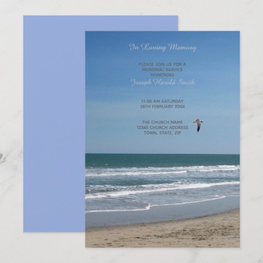 Uitnodiging tot herdenking van de douane - ieder t (Voorkant / Achterkant)