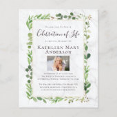 Uitnodiging tot herdenking van de Eucalyptus (Voorkant)