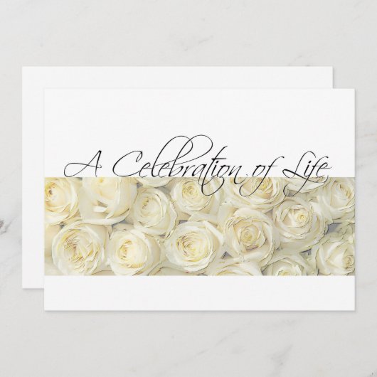 Uitnodiging tot herdenking van de levensdenkdienst (Voorkant / Achterkant)