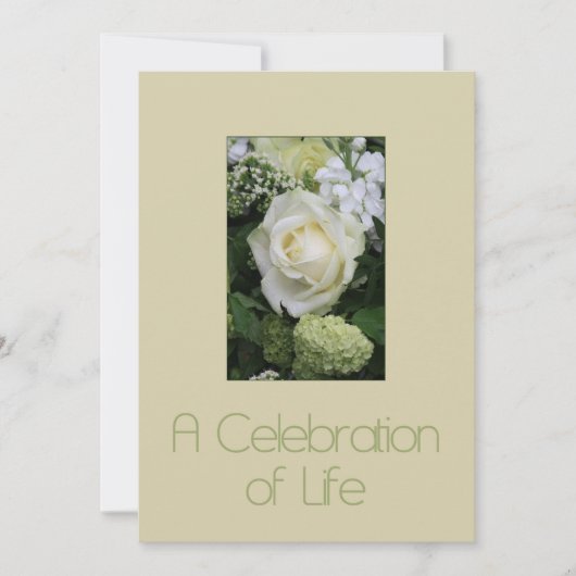 Uitnodiging tot herdenking van de levensdenkdienst (Voorkant)